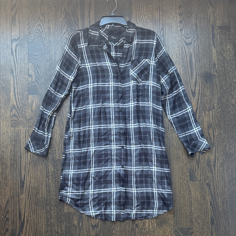 Rails Maternity Long Sleeve Plaid Dress